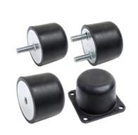 Solid rubber buffer block in 4 variants