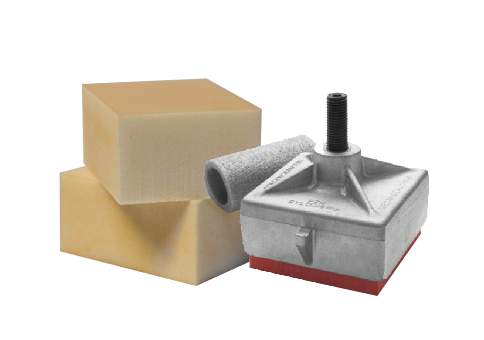 Floor dampers in the form of Vikacell and FZH Jack Up System