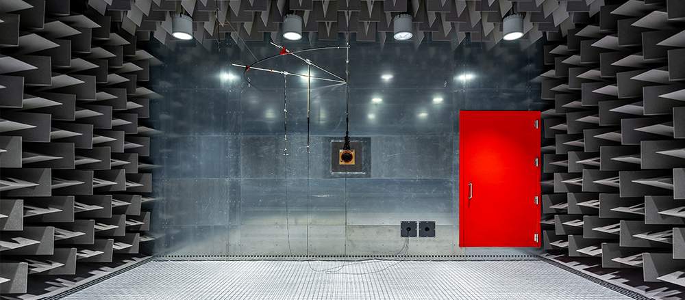 Acoustic doors from IAC Acoustics in a building acoustics laboratory