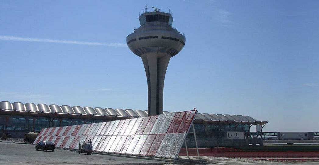 IAC mesh type Jet Blast Barrier changes the direction of the jet stream from jet engines