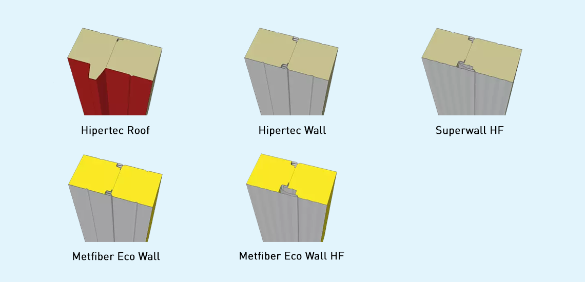 Selection of sandwich panel systems from Metecno