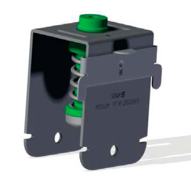 Sound isolating CHCS Acoustic Spring Hanger