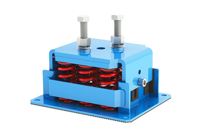Spring damper Seismic FDS9 with movement limitation in the horizontal plane