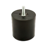 Polyurethane buffer with threaded stud