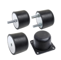 Solid rubber buffer block in 4 variants