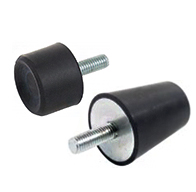 Rubber buffer with suction cup function