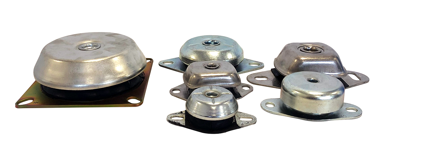 Captive Vibration Mounts used in mobile machines, construction machines and ships