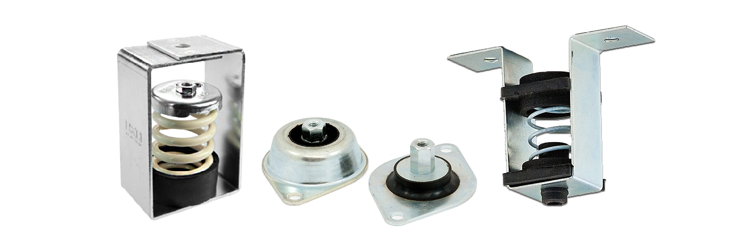 Ceiling, wall and cabinet hangers for vibration isolation
