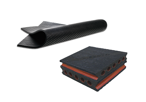 Anti-vibration plates for sound absorbent and isolating vibrations