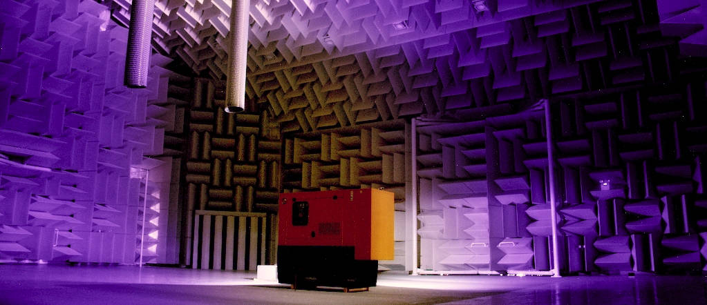 purple tinge in anechoic chamber with hard floor