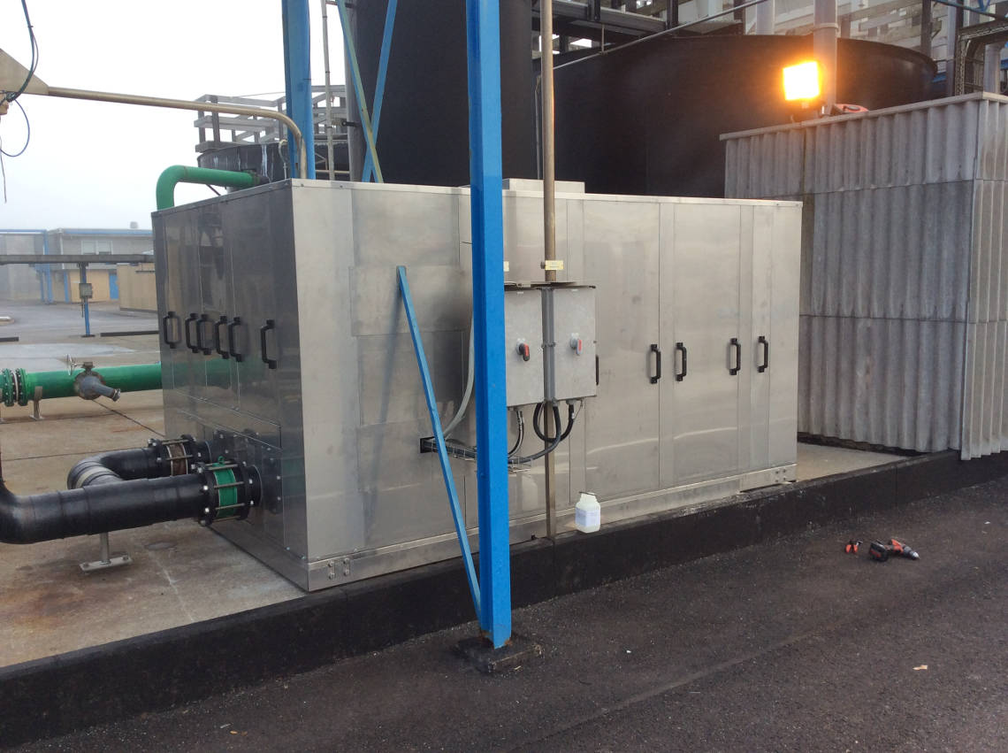 outdoor enclosure with ducting