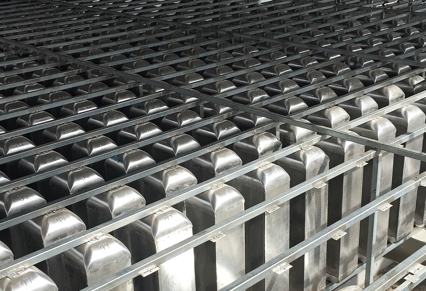 Matrix Silencers are rectangular muffling columns arranged in an array configuration