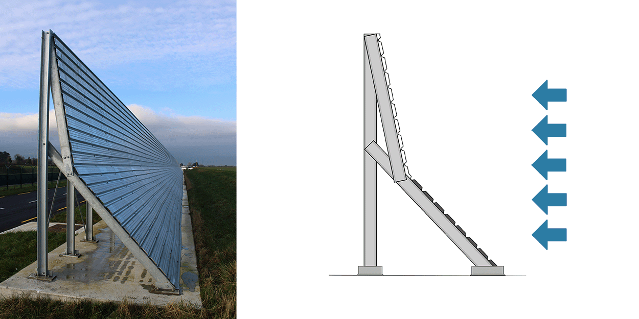 Illustration Jet Blast - Curved Solid Jet Blast Barrier